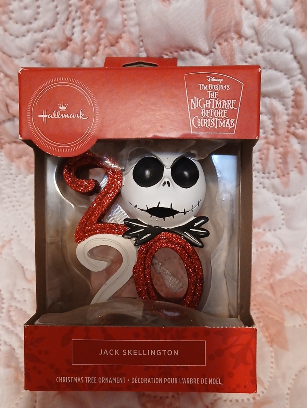 Hallmark Nightmare Before Christmas Jack Skellington Red and White 2020 Ornament